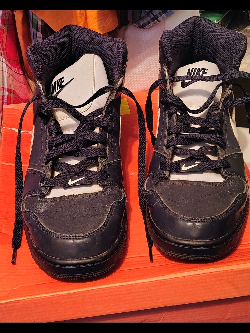 Nike Black and White High-Top Sneakers